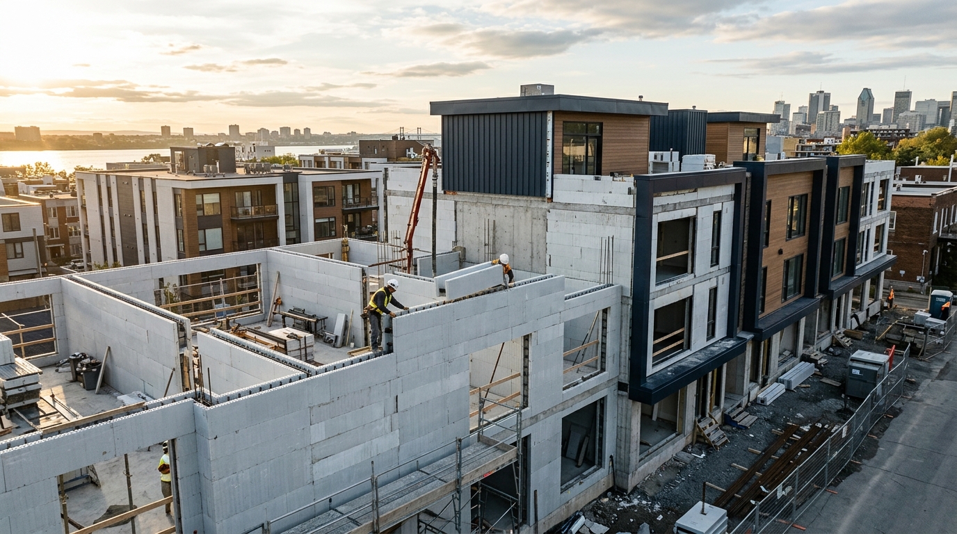Construction ICF (coffrage isolant) : avantages et coûts réels