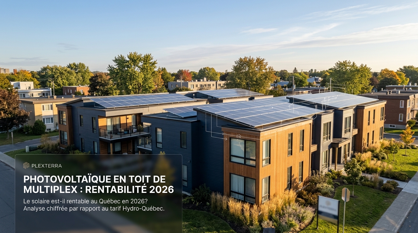 Photovoltaïque en toit de multiplex : rentabilité 2026